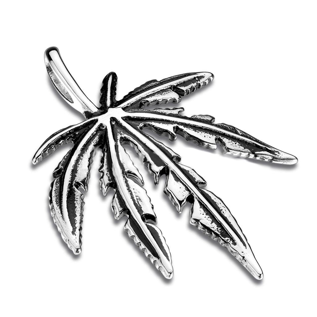 Pot Leaf Stainless Steel Pendant - Shop-Tetuan