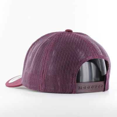 The Classics Yupoong Retro Trucker Colored Front cap maroon/white - Shop-Tetuan