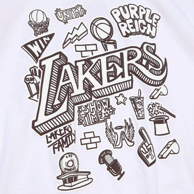 Mitchell & Ness Doodle SS Tee LA Lakers white