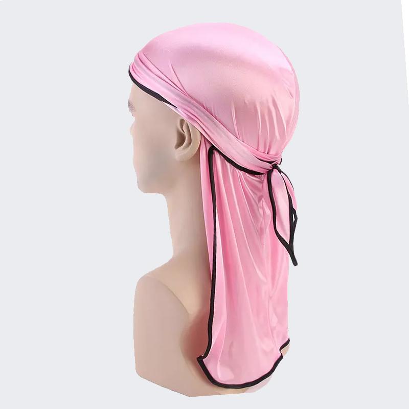 Silky Satin Du-Rag pink/black - Shop-Tetuan