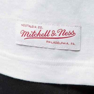 Mitchell & Ness Branded Pinscript tee white - Shop-Tetuan
