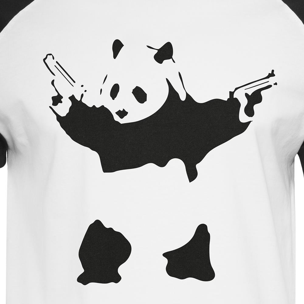 Banksy Panda Raglan Tee wht/blk - Shop-Tetuan