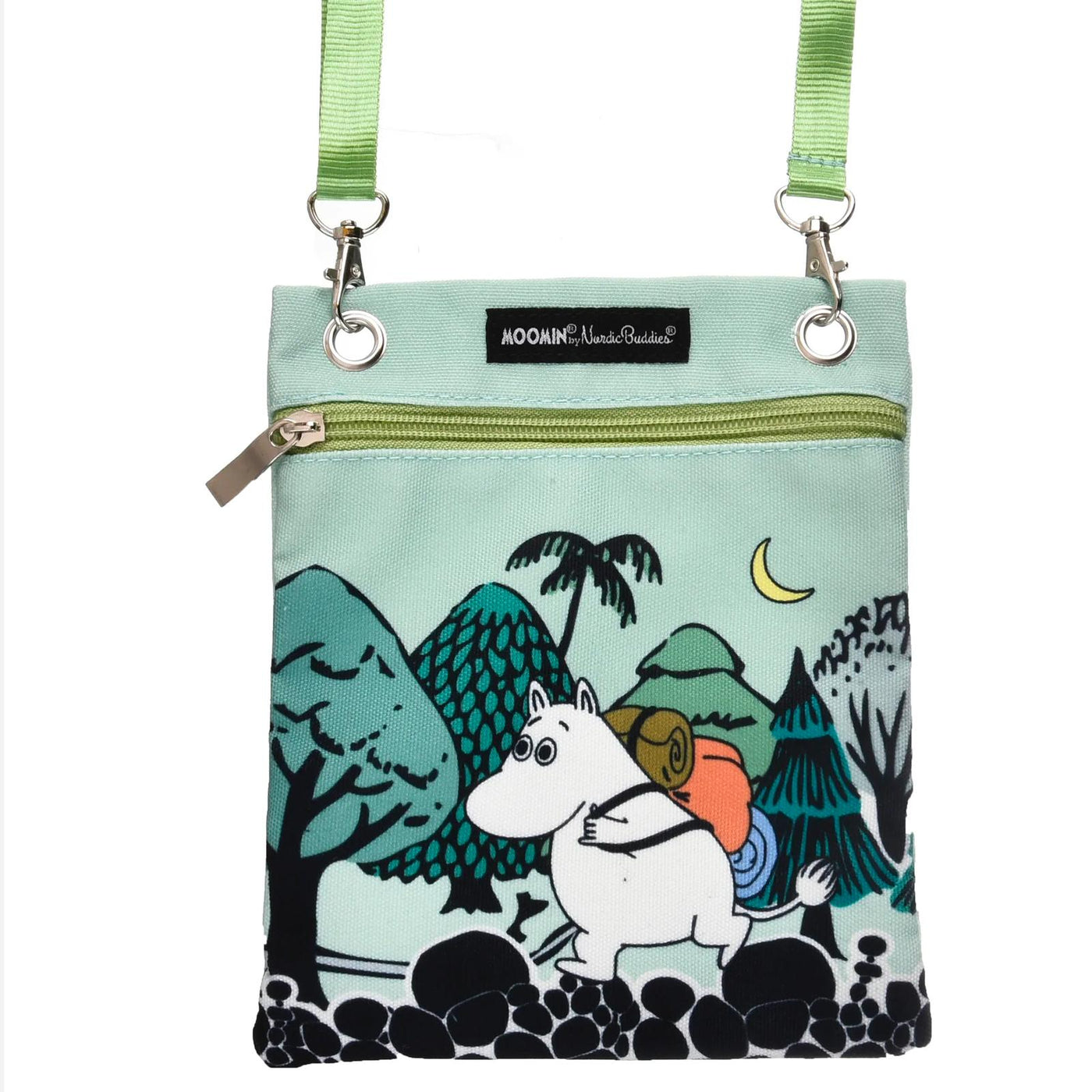 Moomin Muumipeikko Seikkailee Neck Bag green - Shop-Tetuan