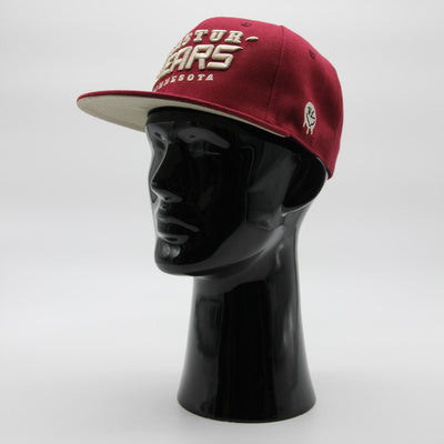 Naughty League Minnesota Masturbears Text Logo snapback burgundy - Shop-Tetuan