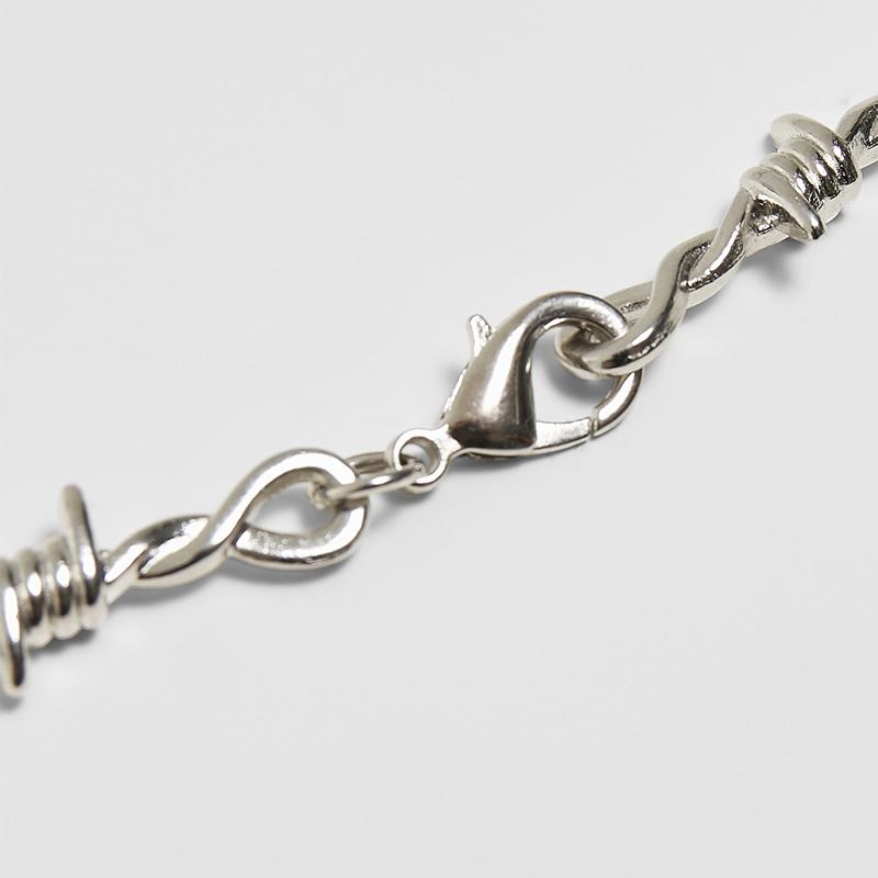 Urban Classics Barbed Wire Necklace silver - Shop-Tetuan