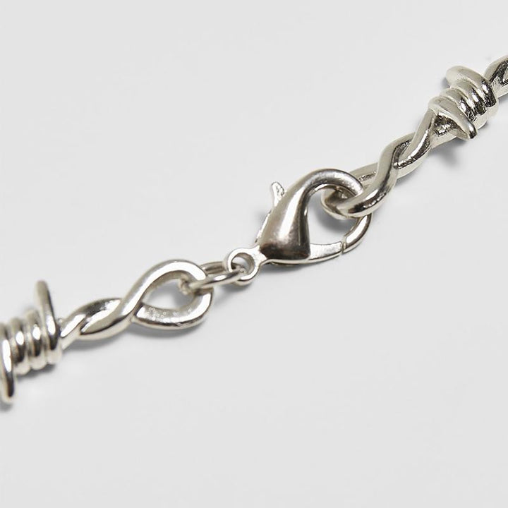 Urban Classics Barbed Wire Necklace silver - Shop-Tetuan