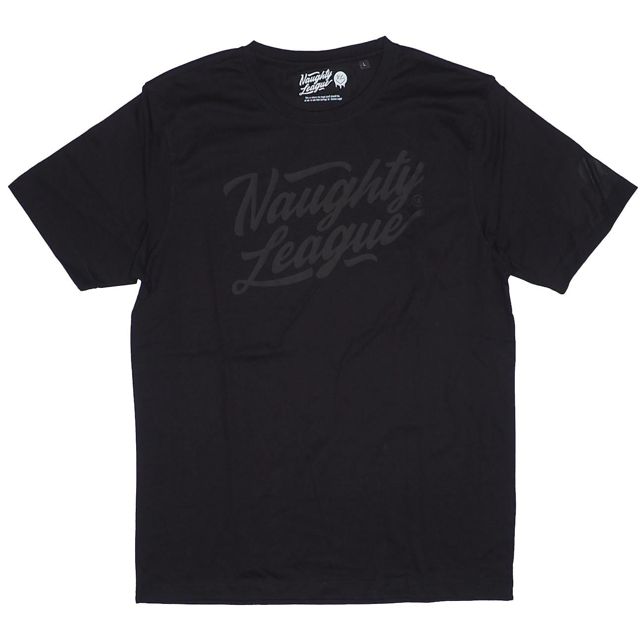 Naughty League Branded Logo tee black/black - Shop-Tetuan