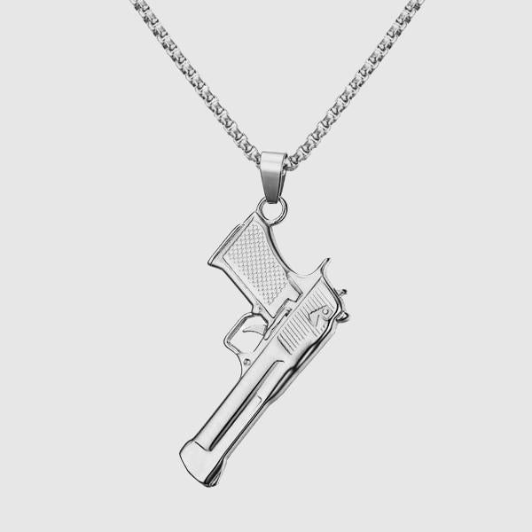 Handgun Necklace steel - Shop-Tetuan
