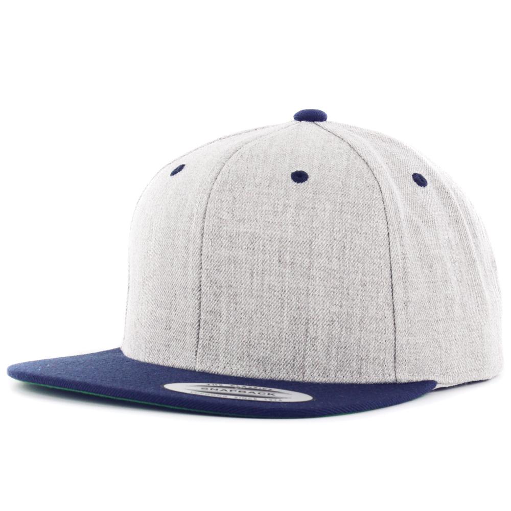 The Classics Yupoong snapback heather/navy