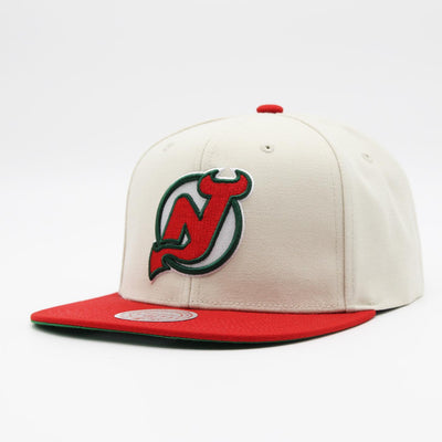 Mitchell & Ness NHL Vintage Off-White snapback NJ Devils off white - Shop-Tetuan