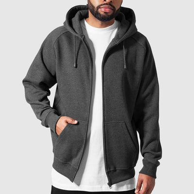 Urban Classics zip hoody charcoal - Shop-Tetuan