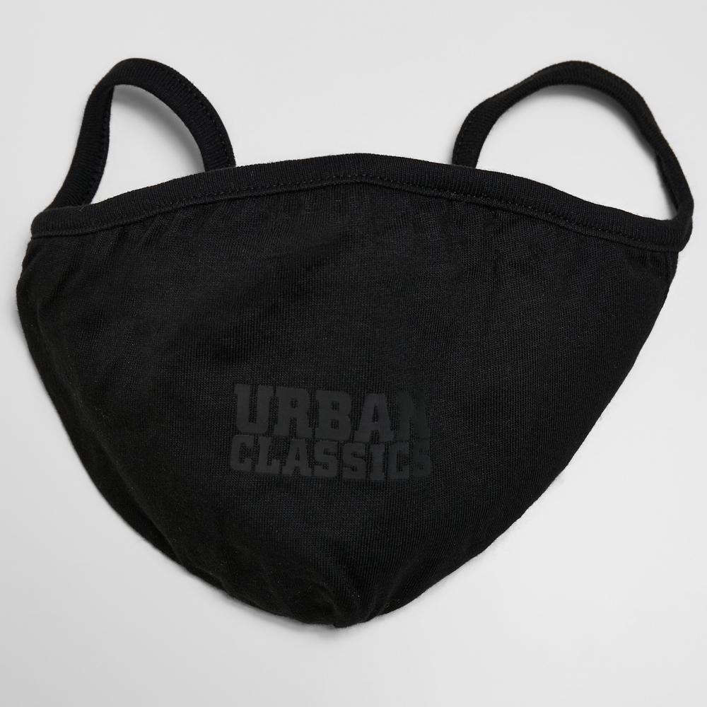 Urban Classics Cotton Face Mask 2-Pack black