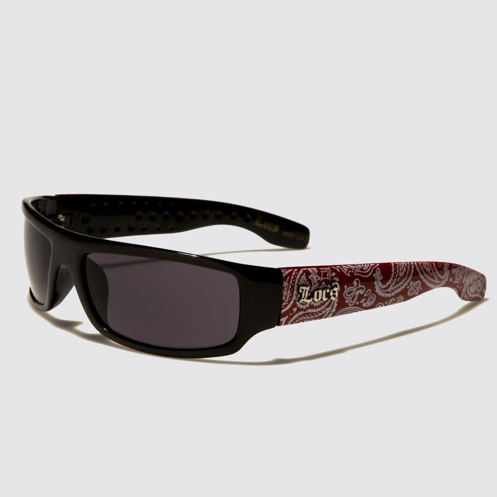 Locs Bandana Pattern Sunglasses blk/red - Shop-Tetuan