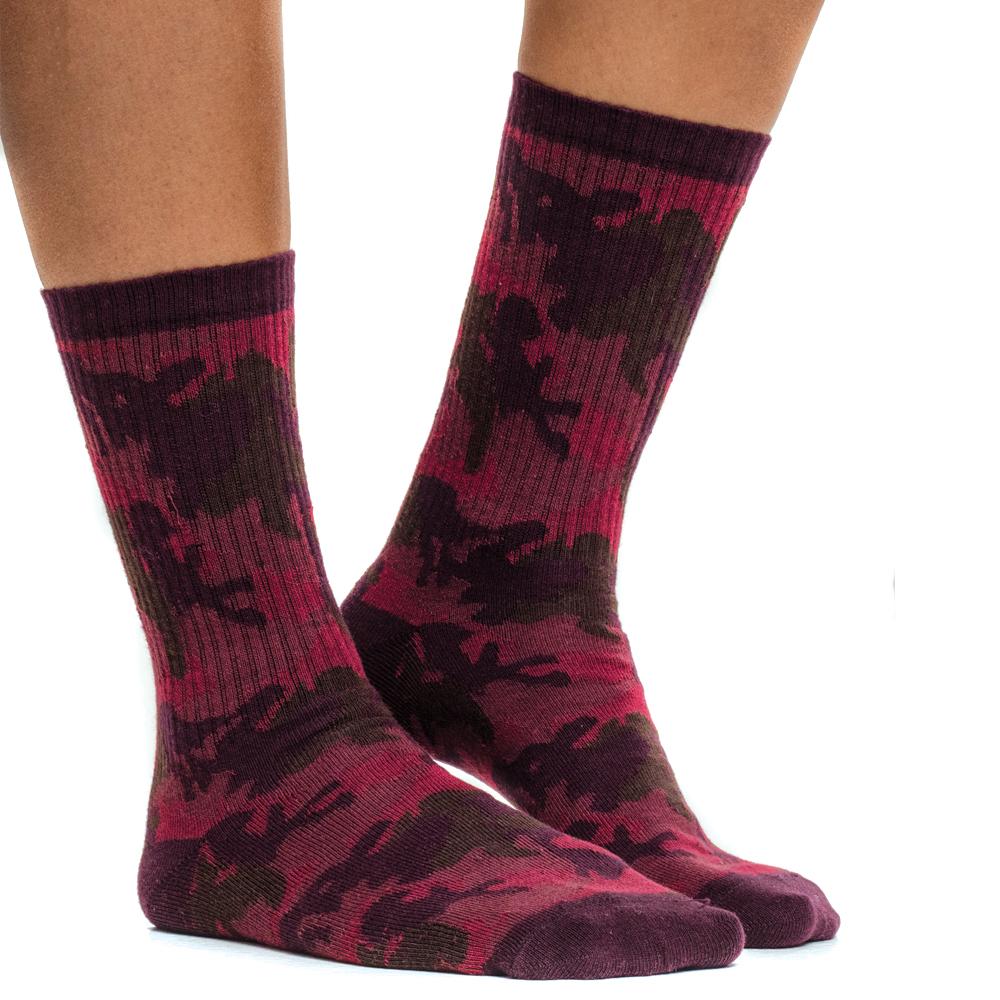 Urban Classics Camo Socs 2-Pack burgundy camo - Shop-Tetuan