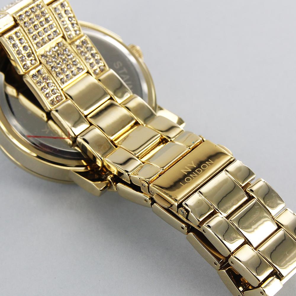 NY London Classic Bling Crystals Dial fashion watch gold - Shop-Tetuan