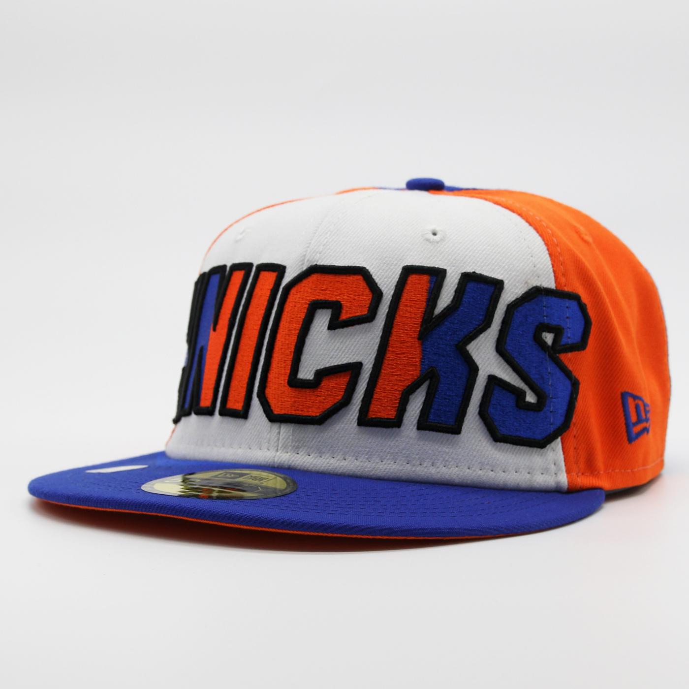 New Era NBA Authentics Back Half Edition 59Fifty NY Knics wht/org/blue - Shop-Tetuan