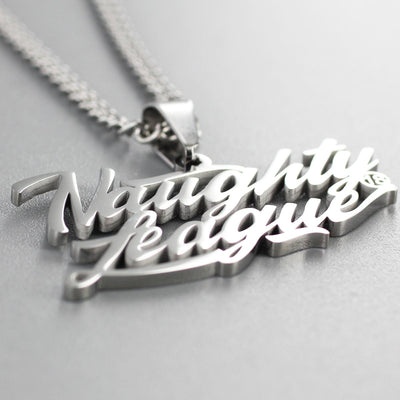 Naughty League Branded Logo Necklace steel - Shop-Tetuan
