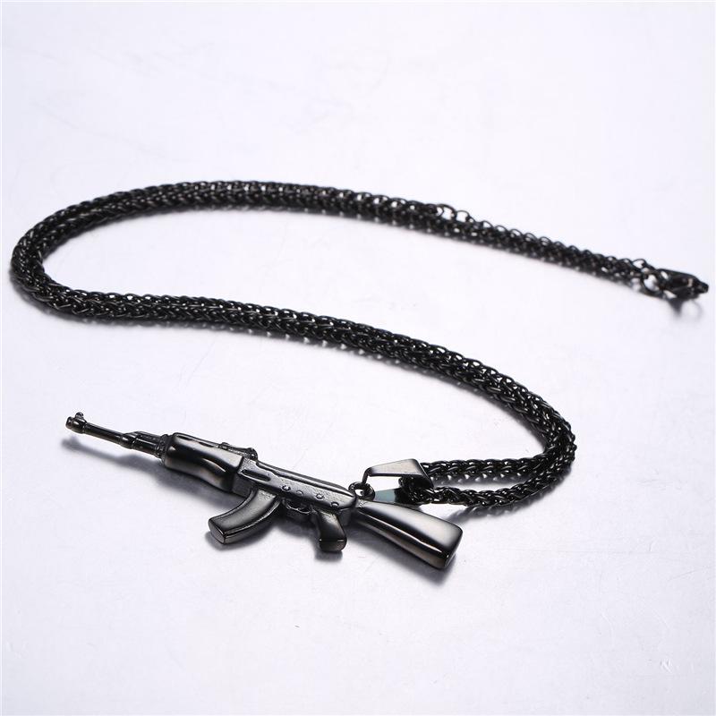 AK-47 Rifle Necklace steel/black - Shop-Tetuan