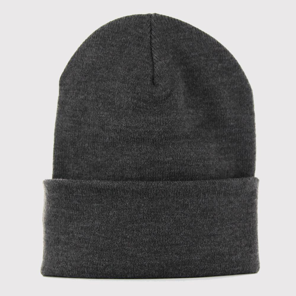 Yupoong heavyweight long beanie charcoal