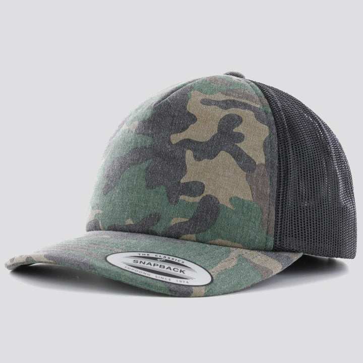 The Classics Yupoong Camo Trucker cap woodcamo/blk - Shop-Tetuan