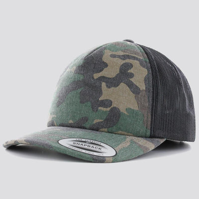 The Classics Yupoong Camo Trucker cap woodcamo/blk - Shop-Tetuan