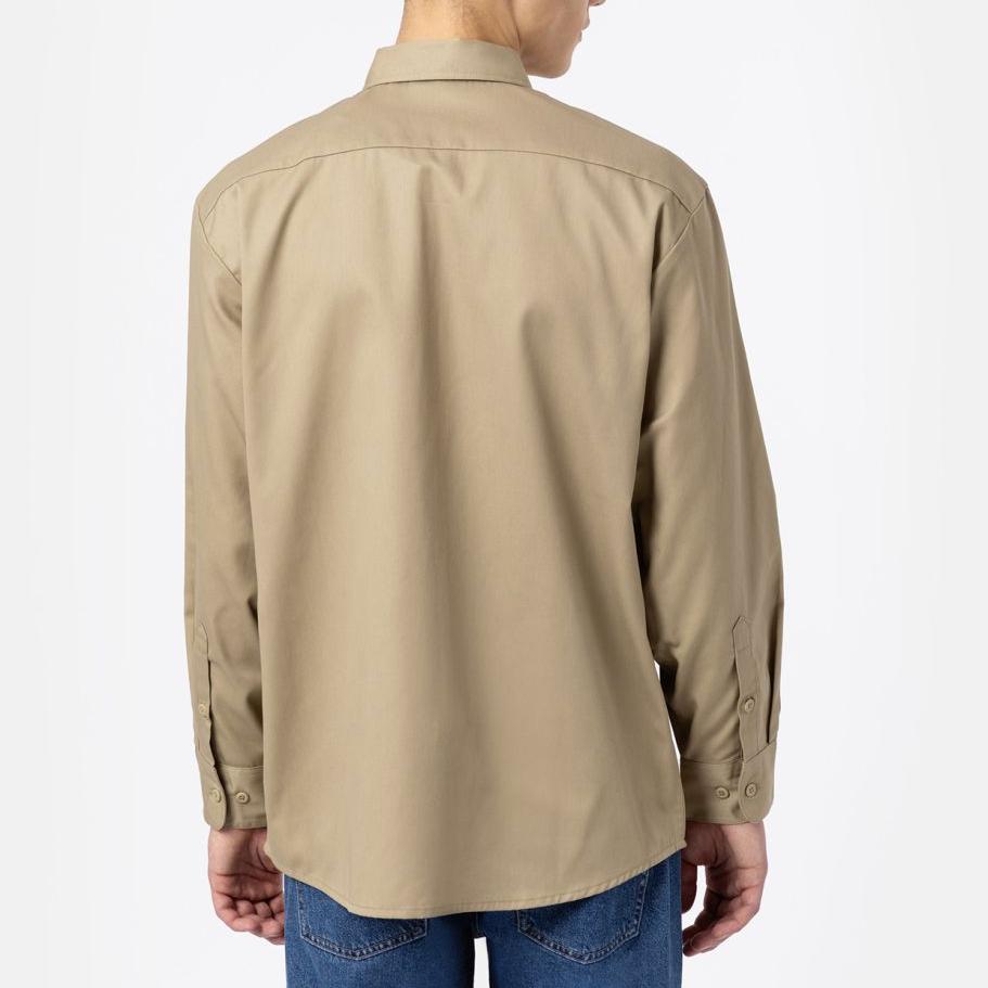 Dickies Work Shirt Long Sleeve Rec khaki - Shop-Tetuan