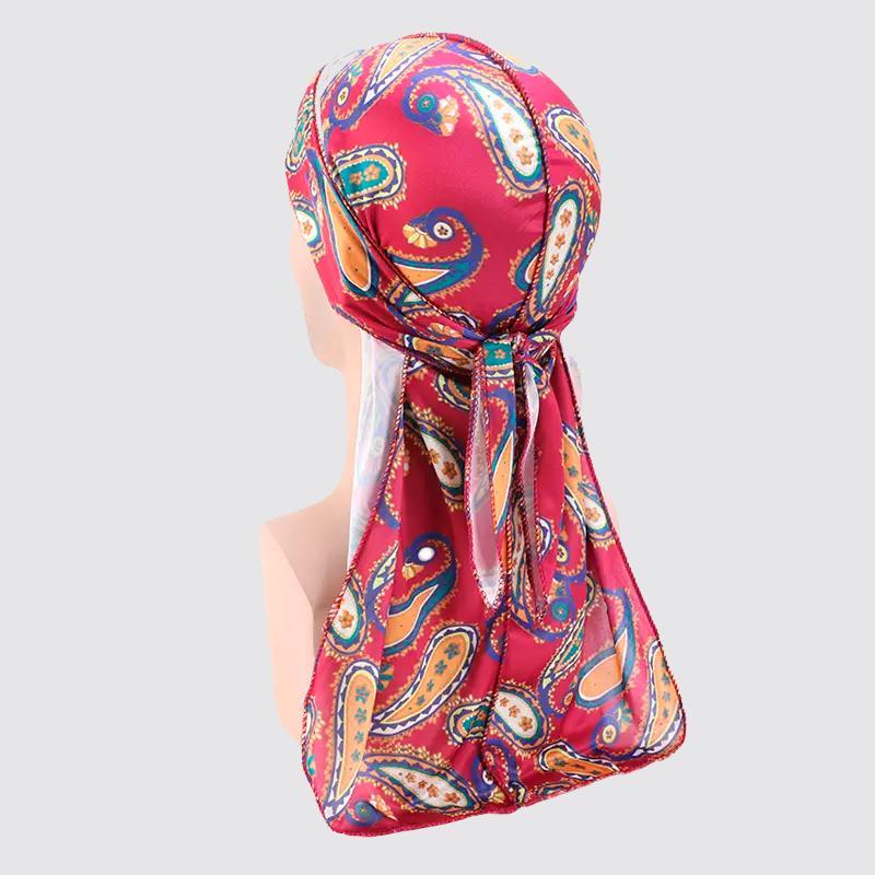 Paisley Silky Du-Rag wine red