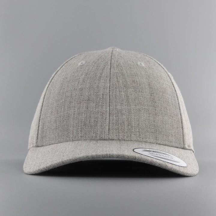 The Classics Yupoong Premium Curved Visor Snapback Cap heather grey - Shop-Tetuan