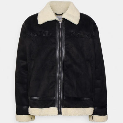 Karl Kani Retro Fake Shearling Jacket black