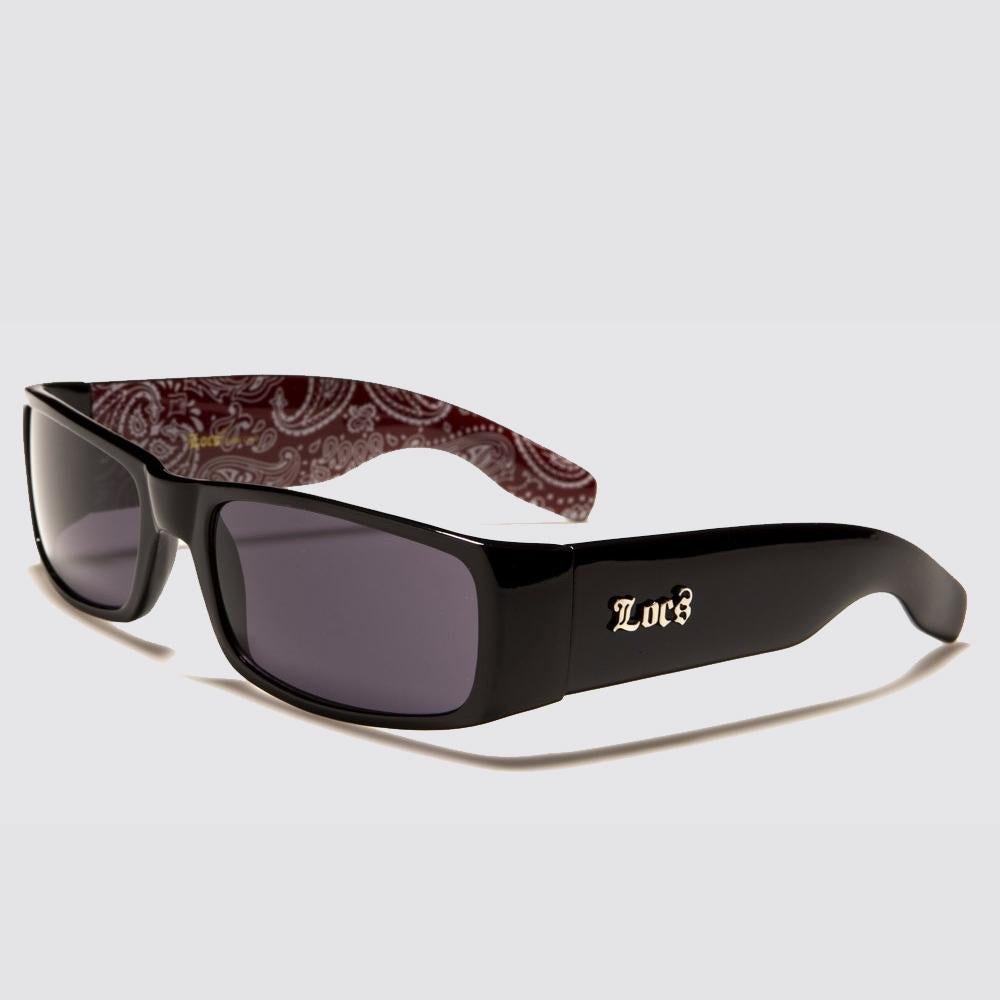 Locs Bandana Print Sunglasses black/red - Shop-Tetuan
