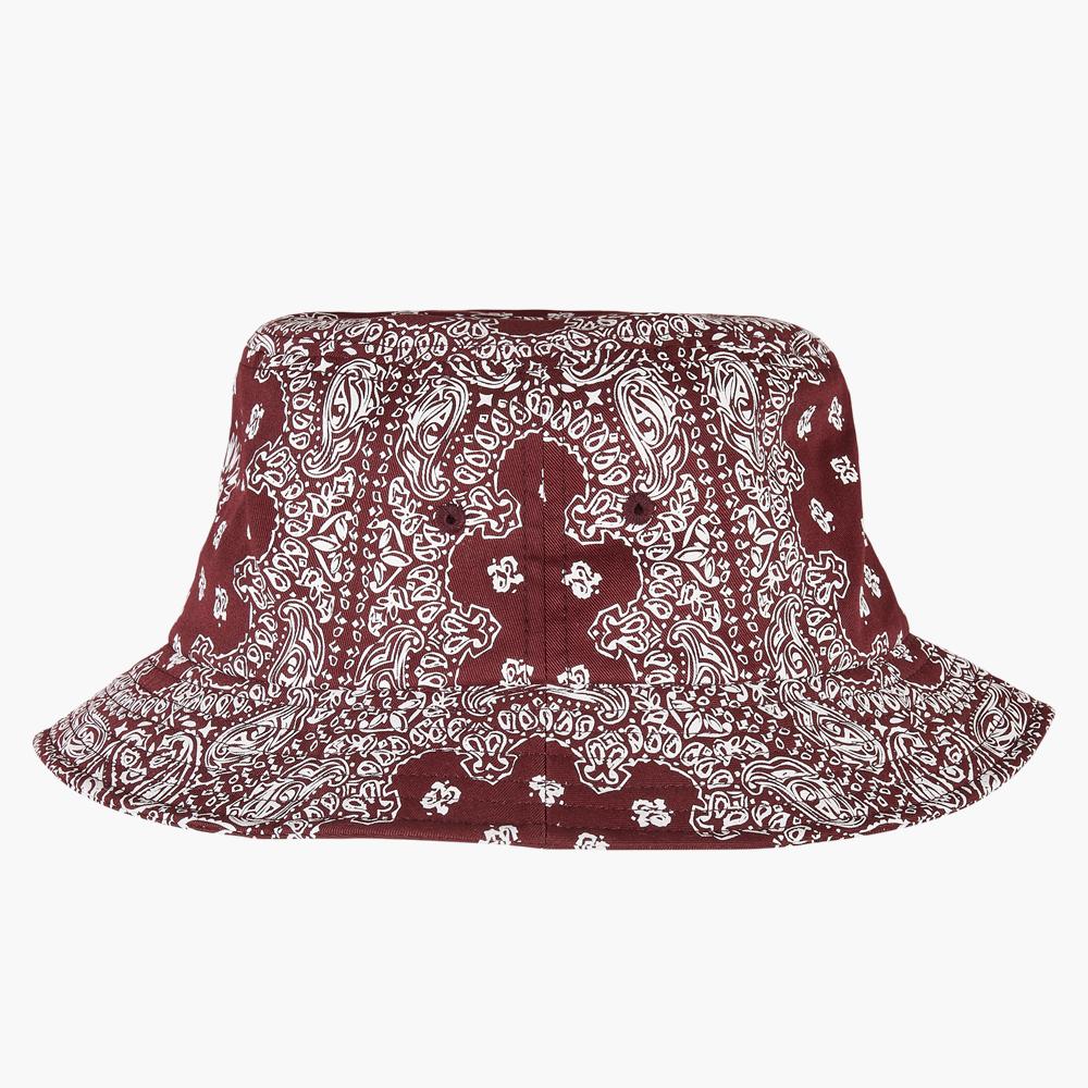 The Classics Yupoong Bandana Print Bucket Hat cherry/white - Shop-Tetuan