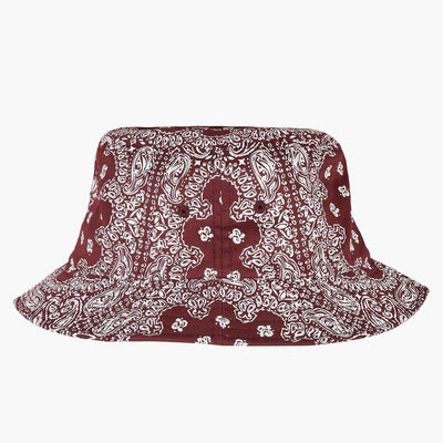 The Classics Yupoong Bandana Print Bucket Hat cherry/white - Shop-Tetuan