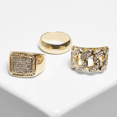 Urban Classics Diamond Ring 3-Pack gold - Shop-Tetuan
