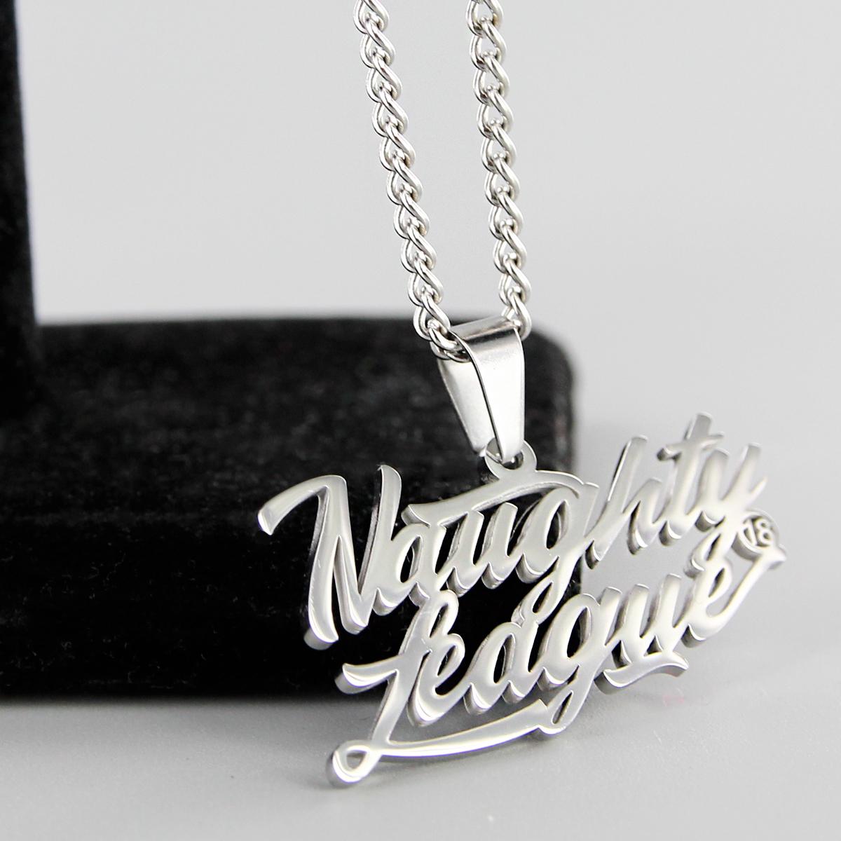 Naughty League Branded Logo Necklace steel - Shop-Tetuan