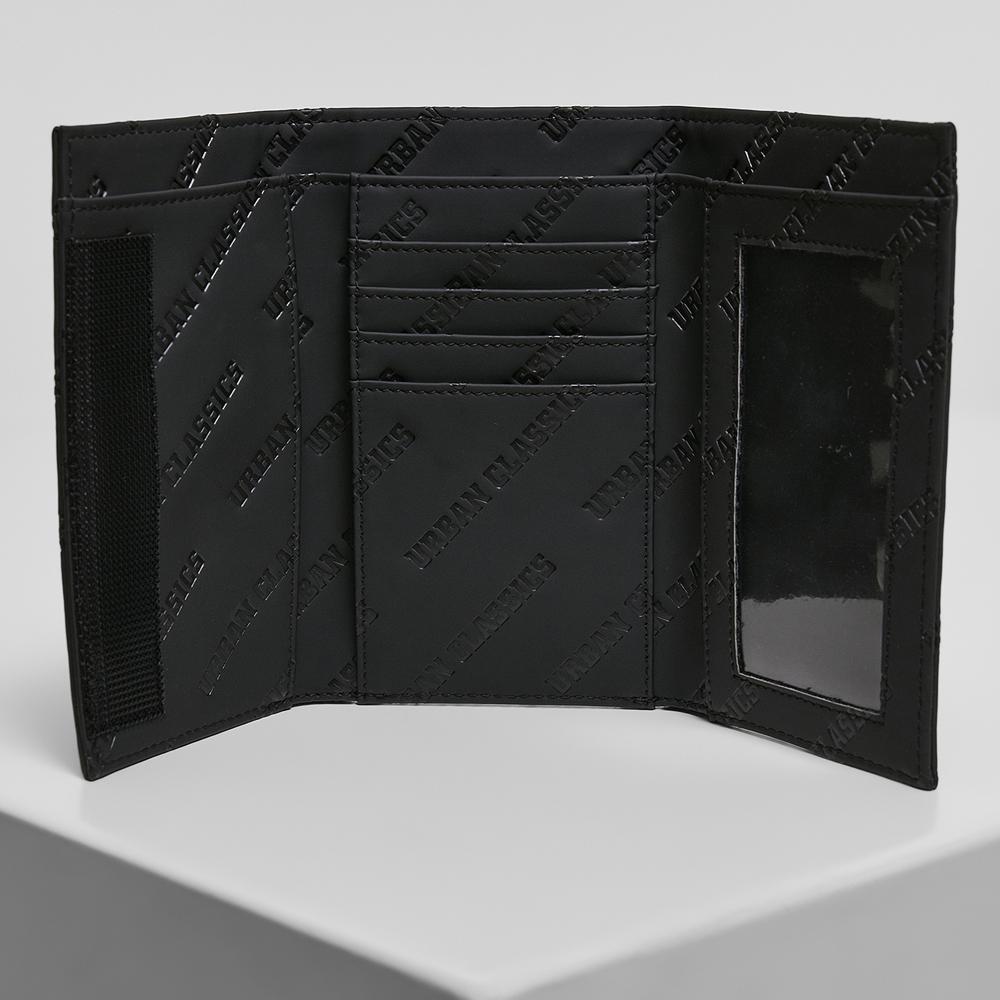 Urban Classics Imitation Leather Allover Logo Wallet black - Shop-Tetuan