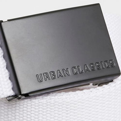 Urban Classics Canvas Belts white/black - Shop-Tetuan