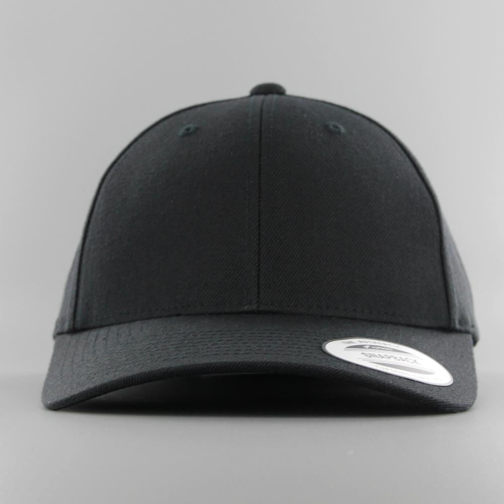 The Classics Yupoong Premium Curved Visor Snapback Cap black - Shop-Tetuan