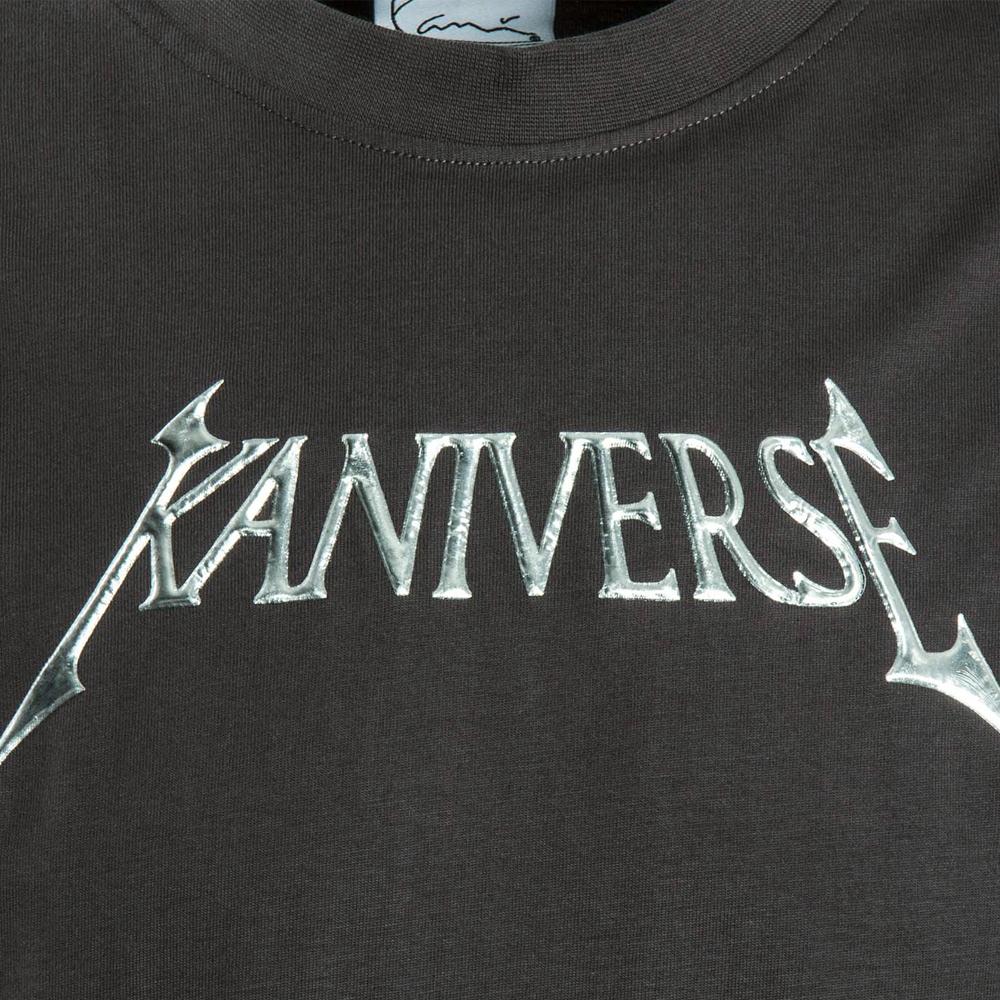 Karl Kani Woven Signature Metaverse tee anthracite - Shop-Tetuan