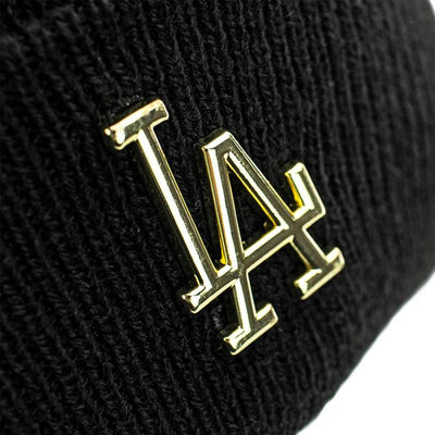 New Era Metallic Badge Cuff beanie LA Dodgers black