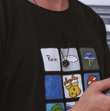 Dice necklace black