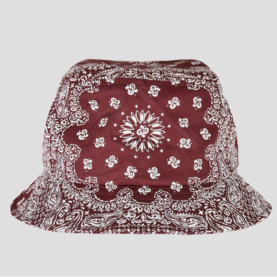 The Classics Yupoong Bandana Print Bucket Hat cherry/white - Shop-Tetuan