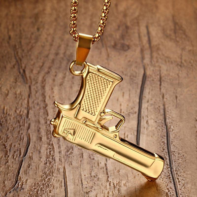 Handgun Necklace gold - Shop-Tetuan