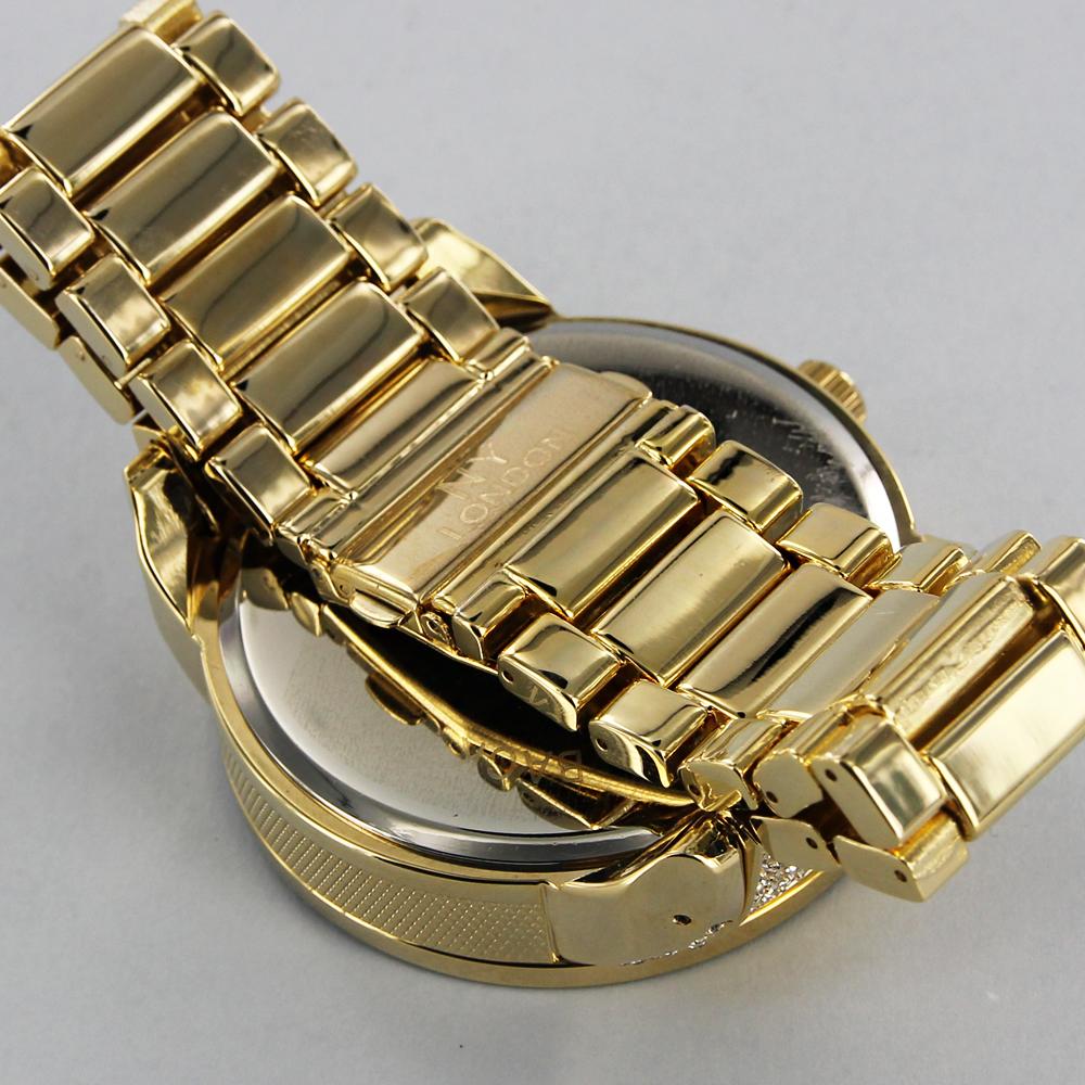 NY London Silver Crystals watch gold - Shop-Tetuan