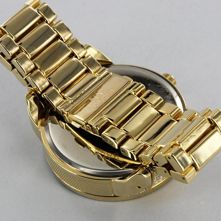 NY London Silver Crystals watch gold - Shop-Tetuan