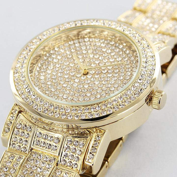 NY London Classic Bling Crystals Dial fashion watch gold - Shop-Tetuan
