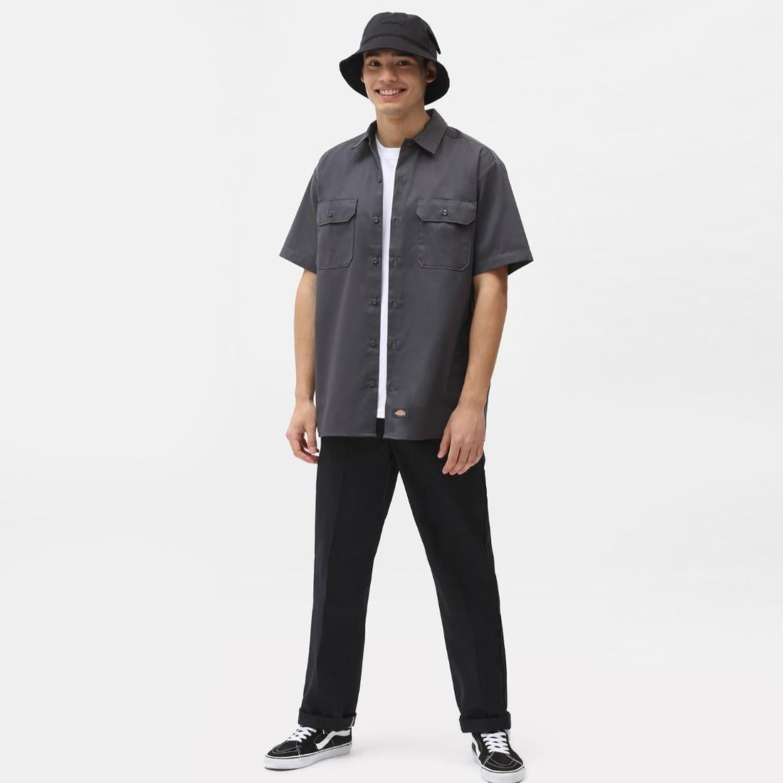 Dickies Work Shirt SS Rec charcoal gre - Shop-Tetuan