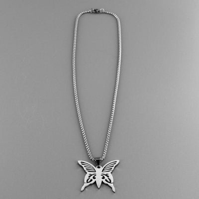 Butterfly 316L Pendant Necklace Stainless Steel