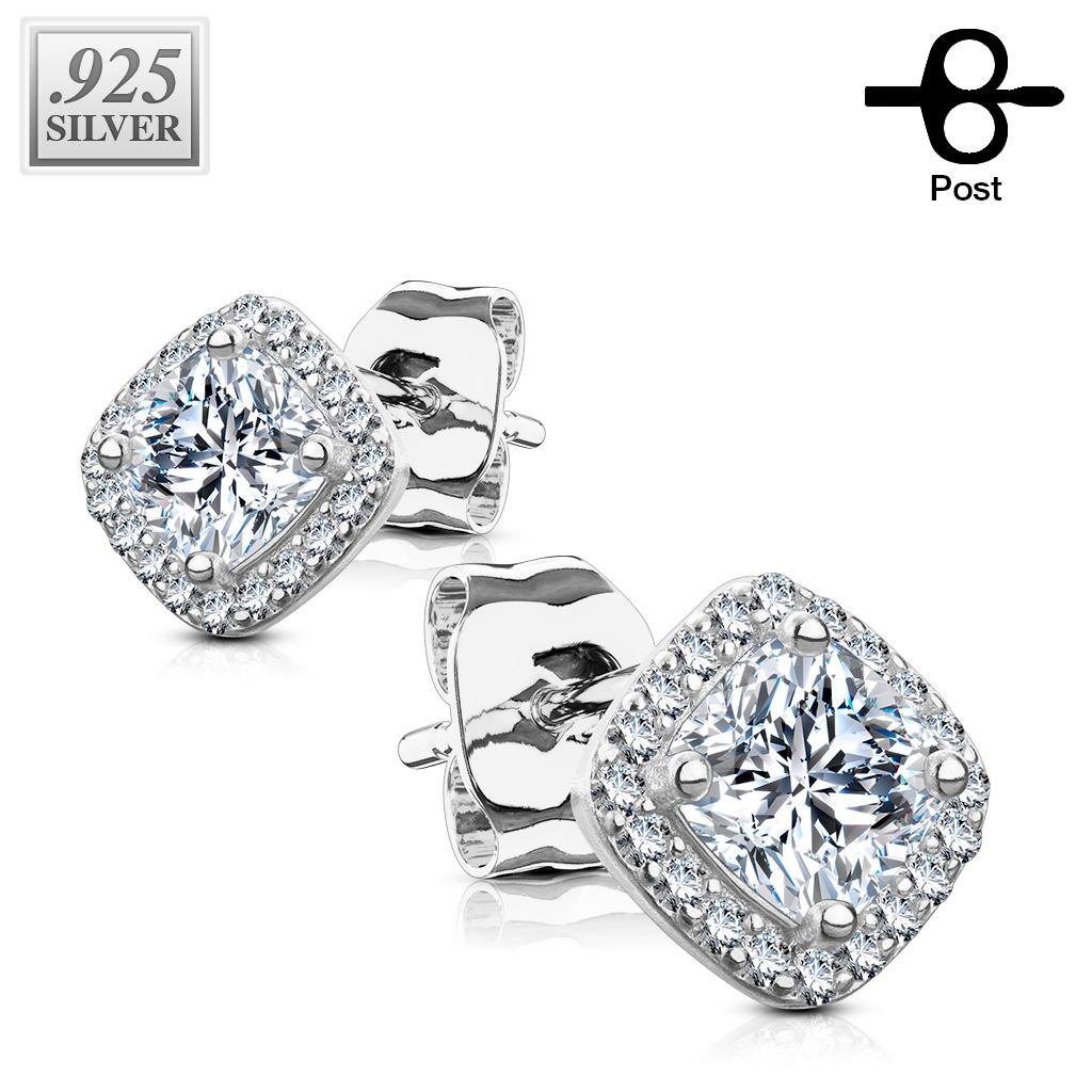 Pair of .925 Sterling Silver Stud Earrings silver - Shop-Tetuan