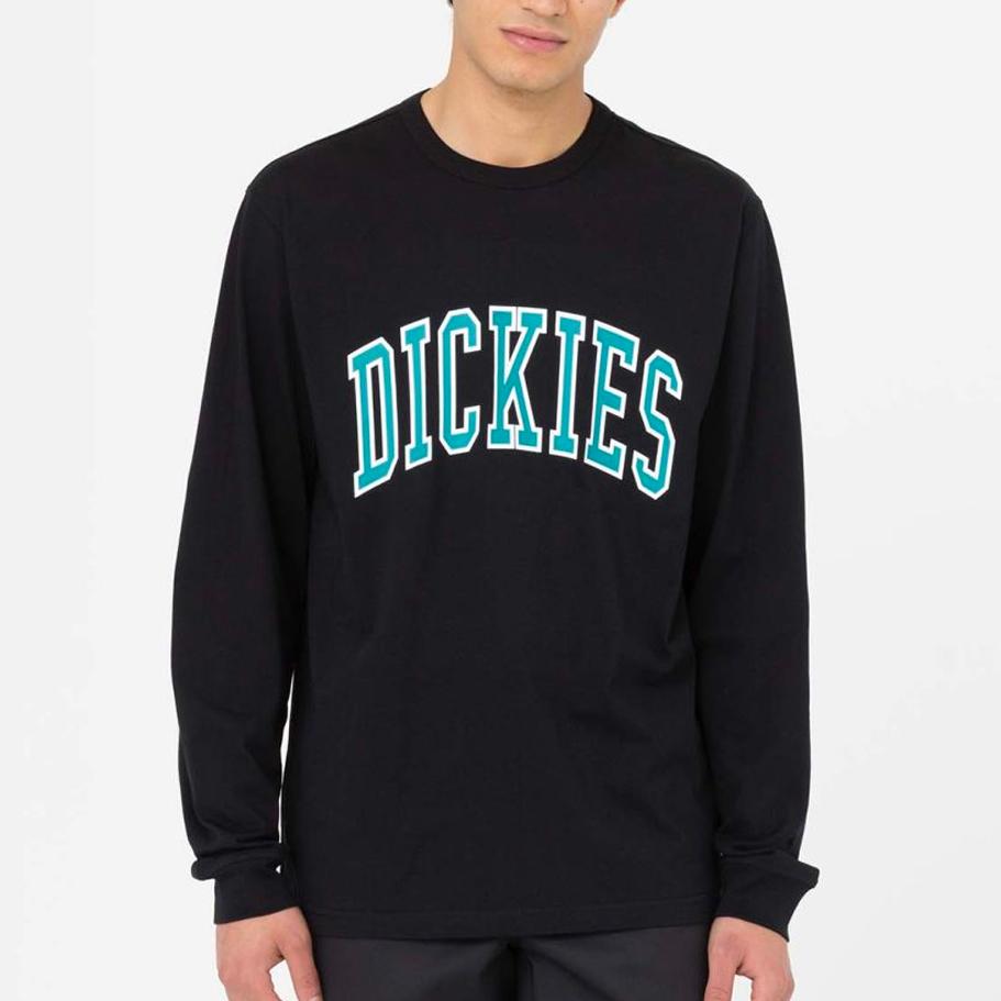 Dickies Aitkin tee l/s black/deep lake - Shop-Tetuan