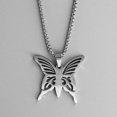 Butterfly 316L Pendant Necklace Stainless Steel